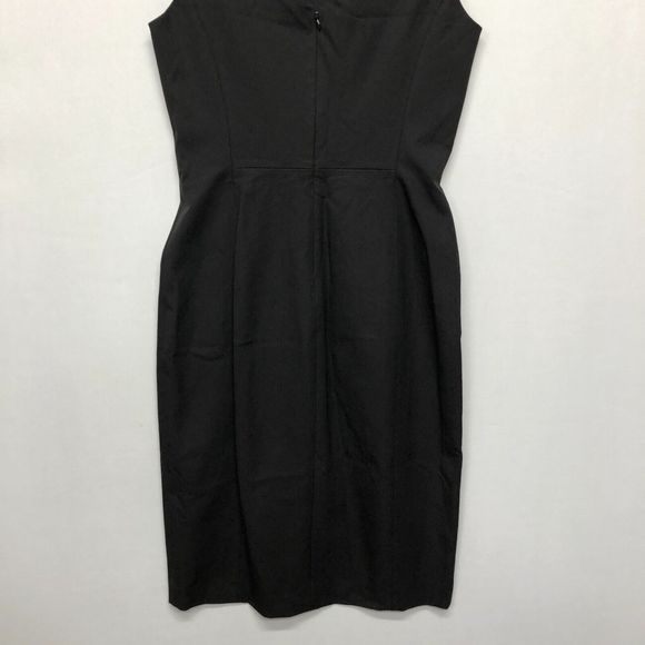 Banana Republic Women Cap Sleeve Sheath Dress Size 10 Cotton Blend Black B211 -3 - Picture 14 of 14